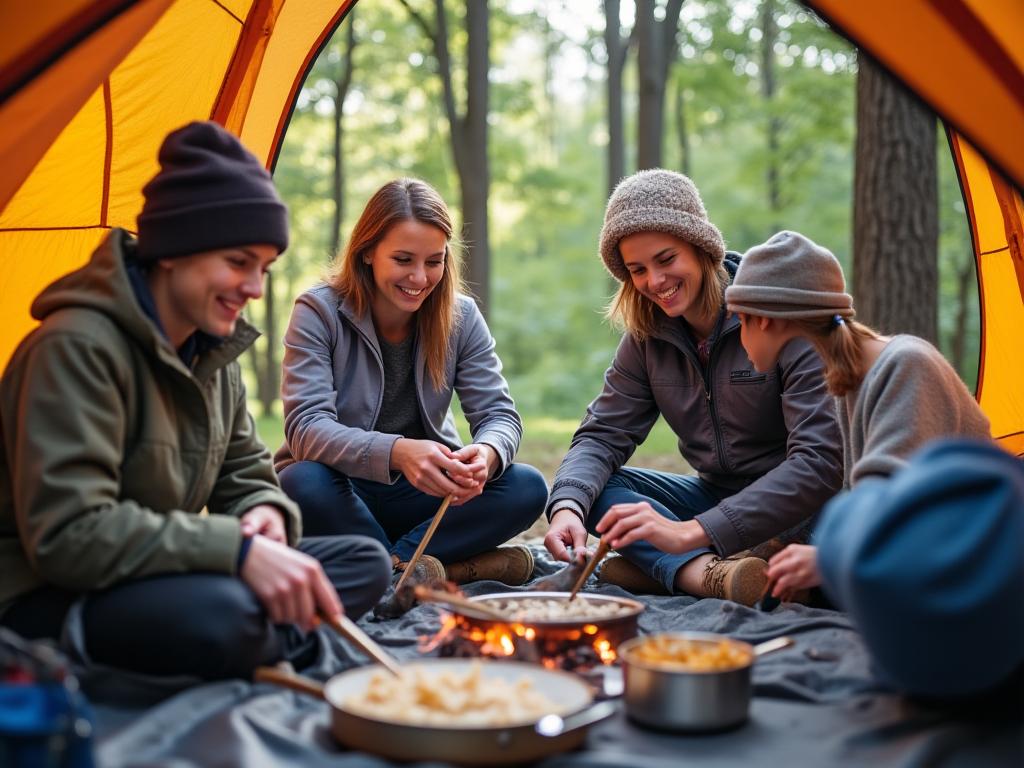 Team building empresarial con actividades de camping y senderismo corporativo